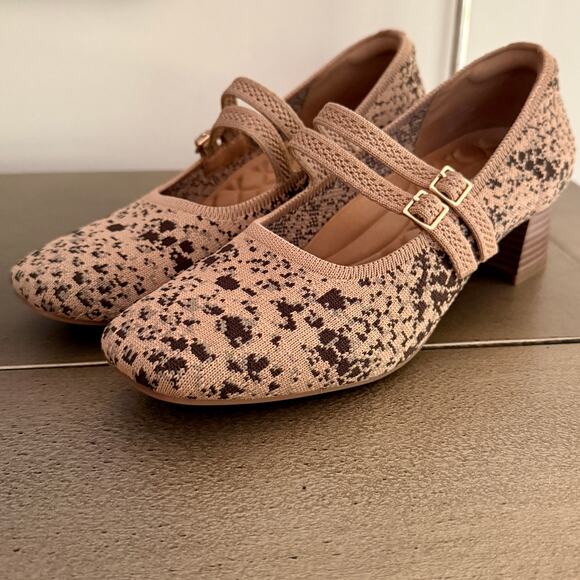 Vivaia Sz 39M Melody Pro Mary Jane Snake Print Excellent Square Toe - Picture 4 of 16